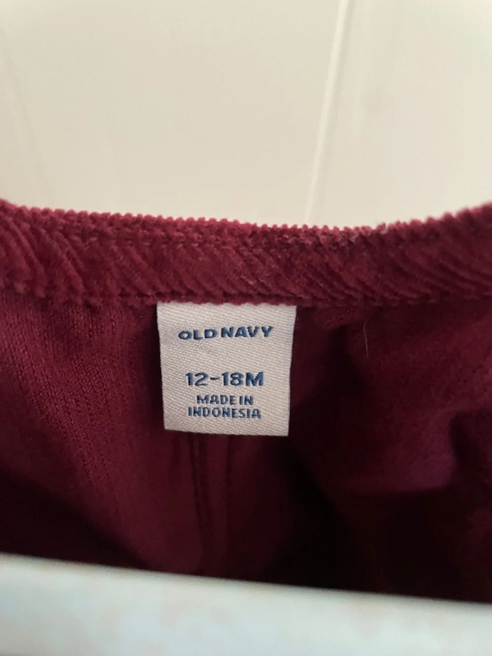 Sweet Maroon Corduroy Dress for Baby/Toddler
